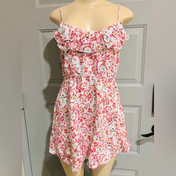Sybilla floral  summer , spring vacation dress size L adjustable straps - Picture 1 of 7
